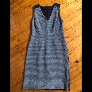 Ann Taylor Navy Two Tone Sleeveless Sheath Dress 2